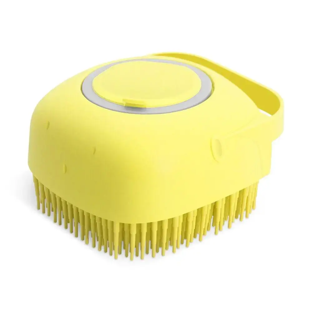 Pet Dog Shampoo Brush 2.7oz 80ml Cat Massage Comb Grooming Scrubber for Bathing