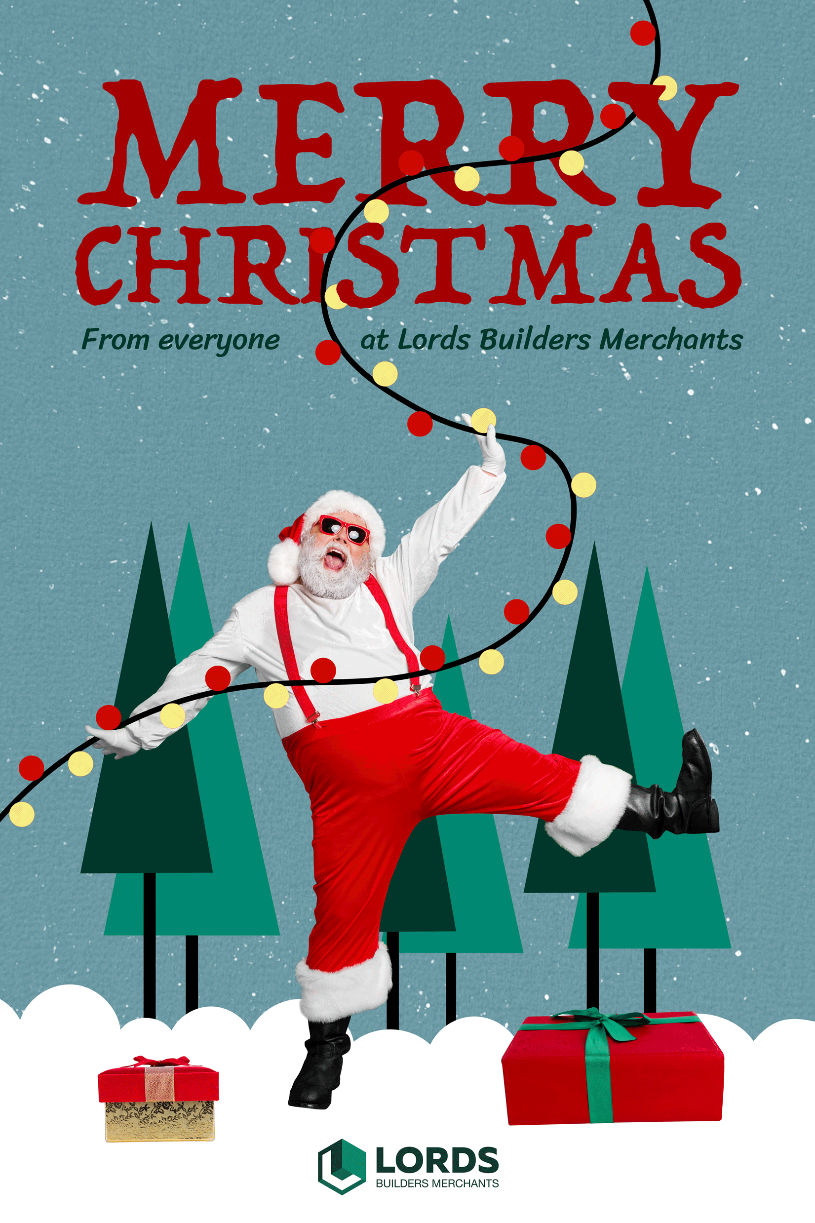 Christmas card sent out to customers