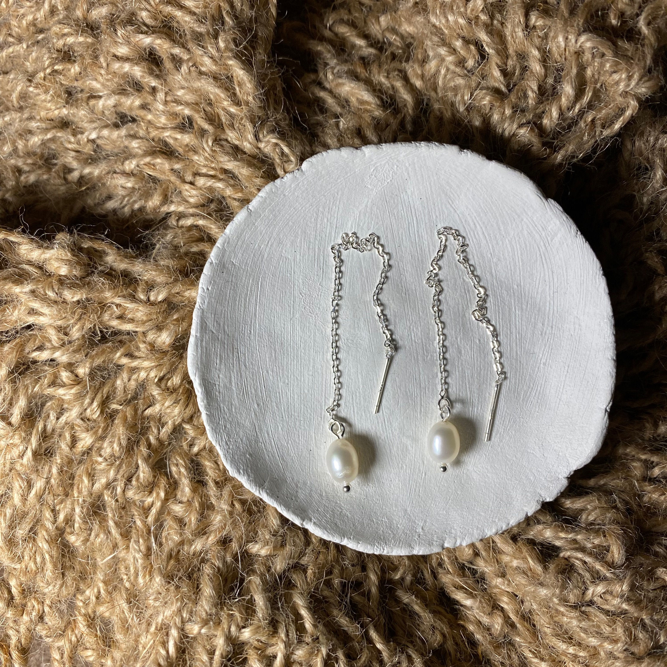 Freshwater Pearls Threaders Earrings