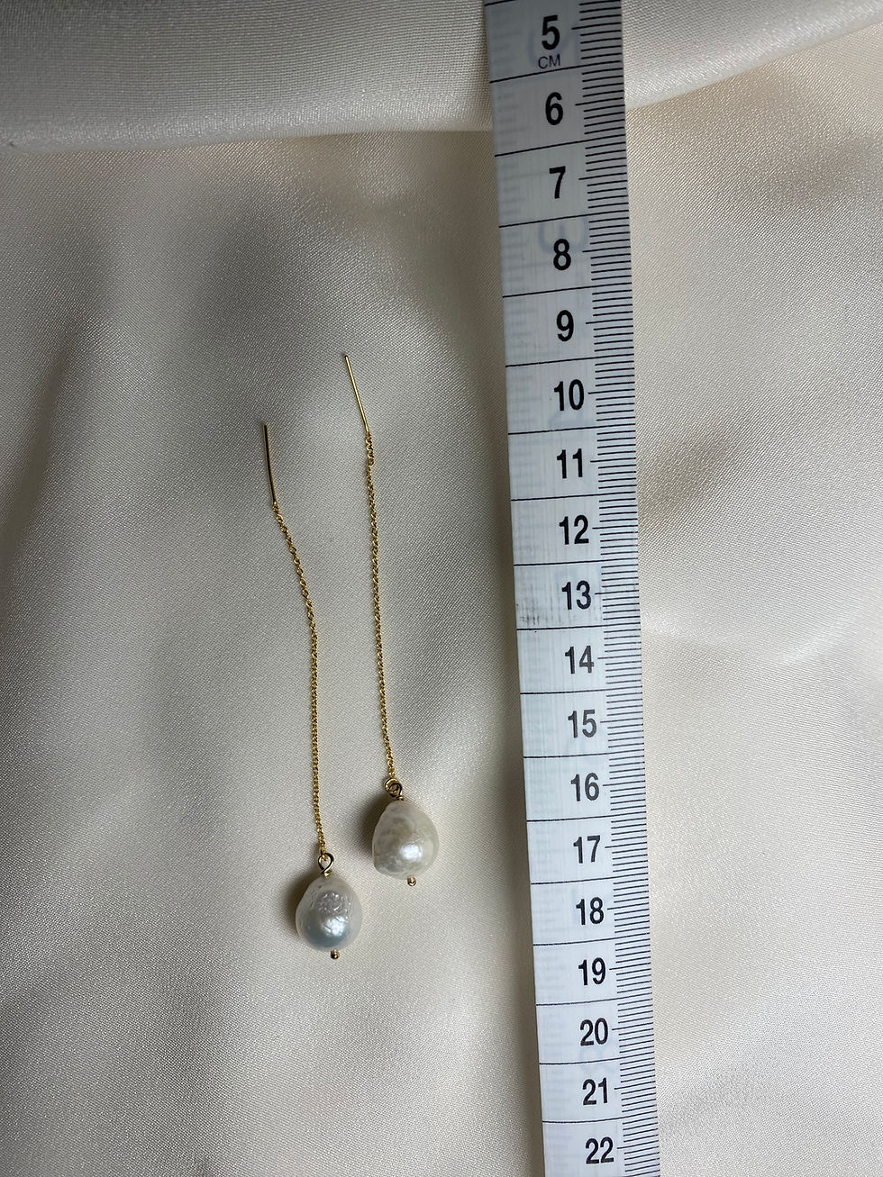 Thumbnail: baroque pears threaders earrings