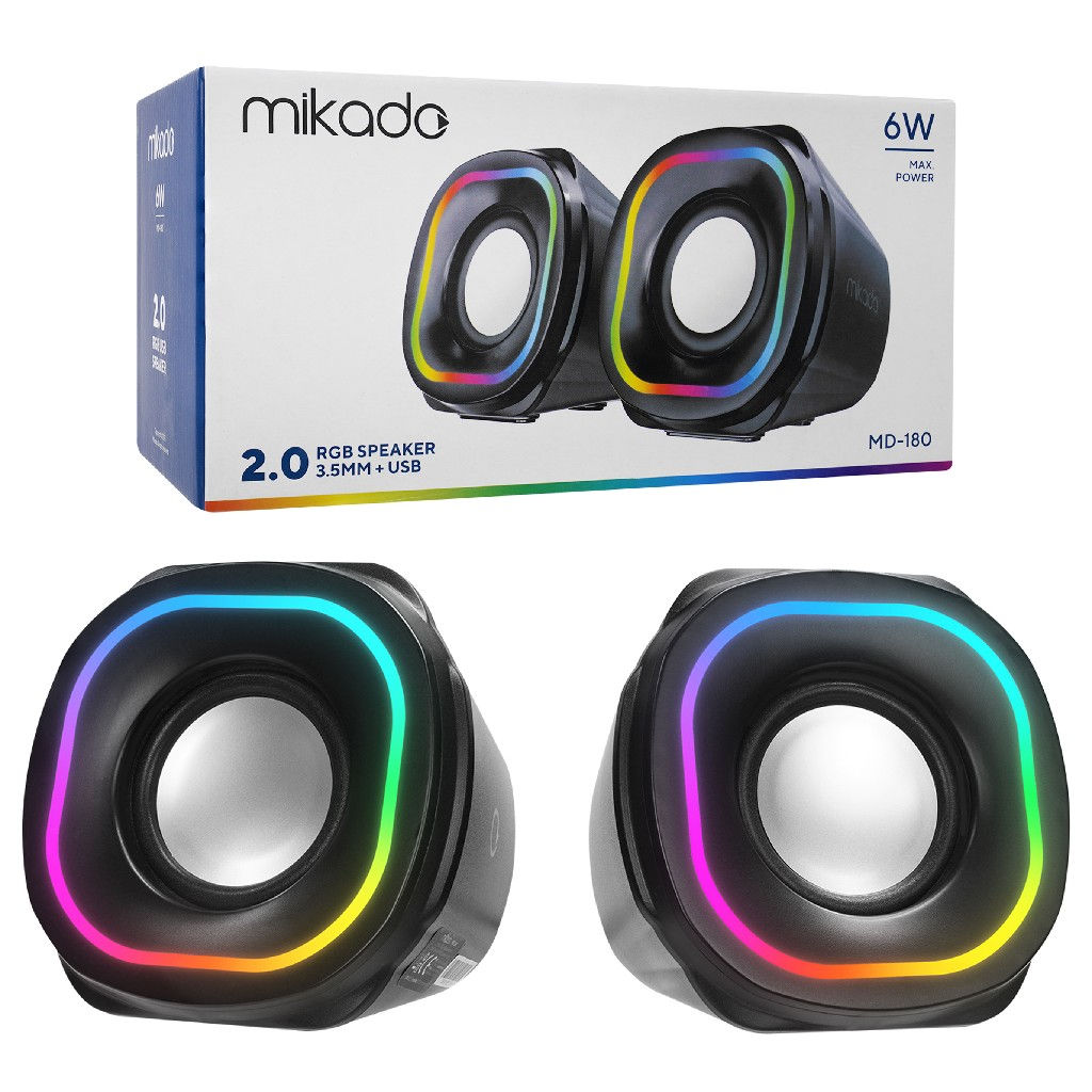 MİKADO RGB AYDINLATMALI USB SPEAKER 6W MD-180