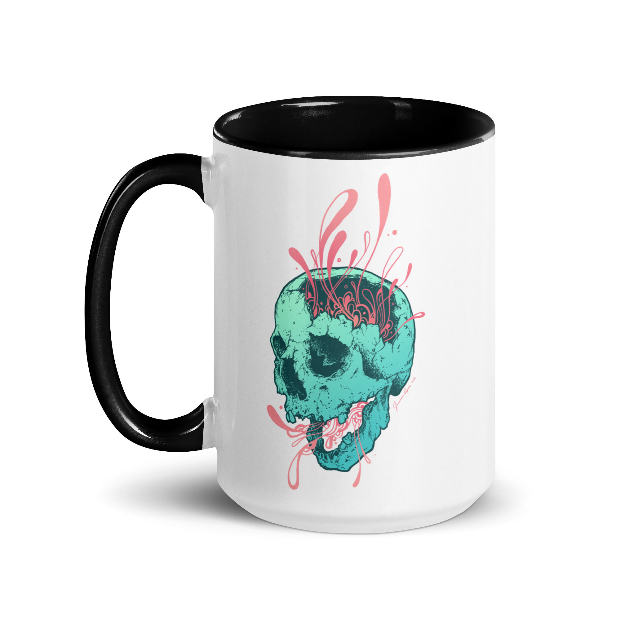 'Skull Void' - Mug with Color Inside