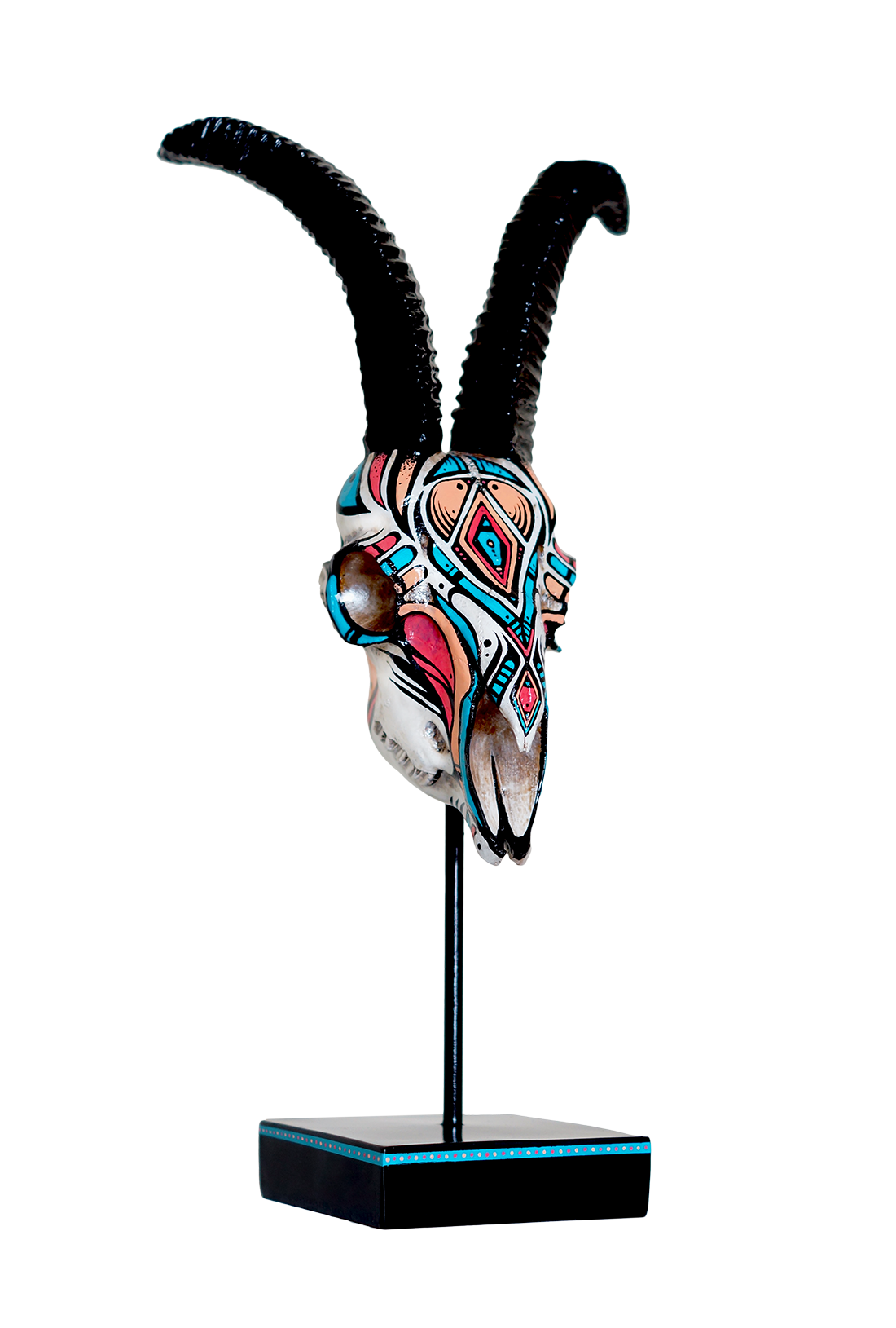 Hand Painted Faux Skull - Santa Fe