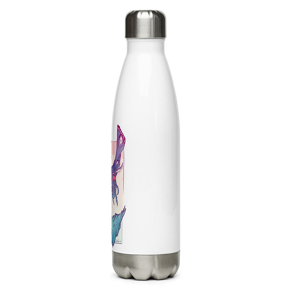Thumbnail: Fallout Inspired Design 'Mothman' - Stainless Steel Water Bottle