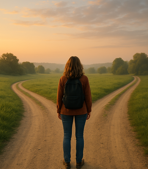 Woman at Crossroads