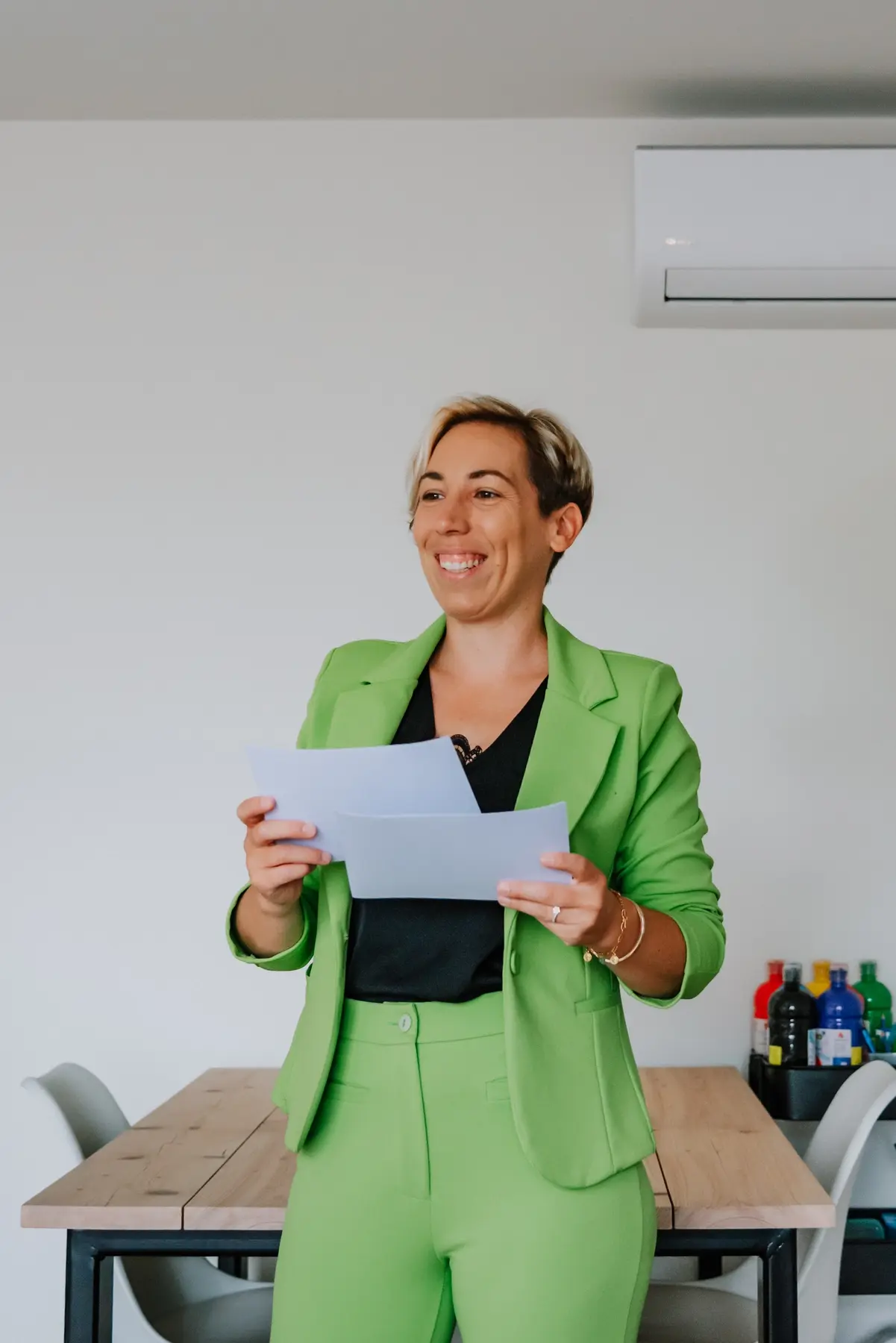 Nathalie Ledoux aan het werk