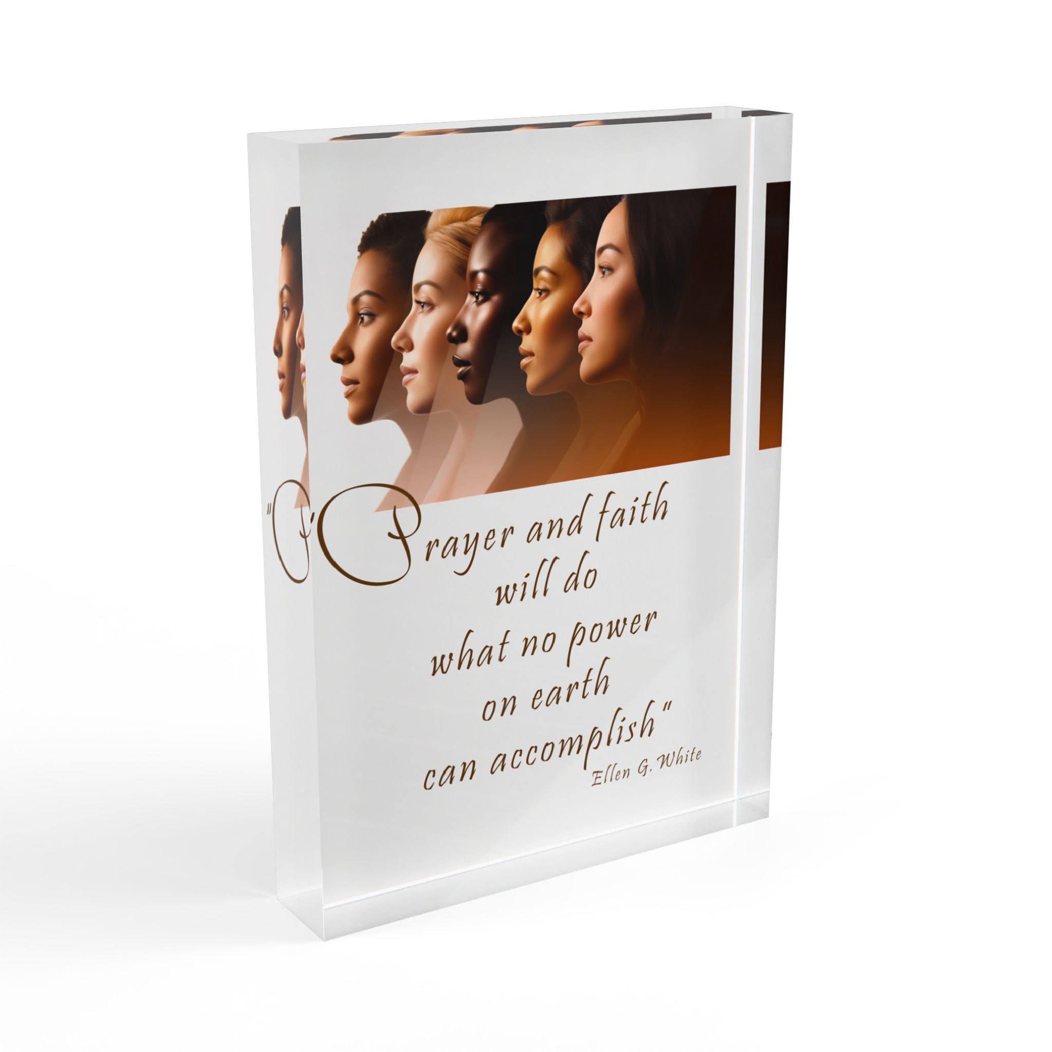 Inspirational Photo Block - "Prayer and Faith will do..."