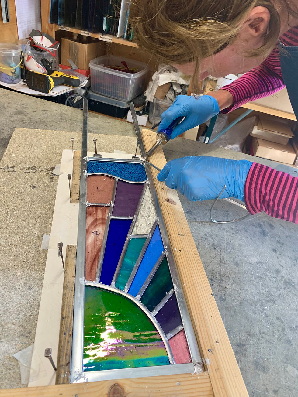 Thumbnail: Premium 1-2-1 Garden Stained Glass Panel Workshop
