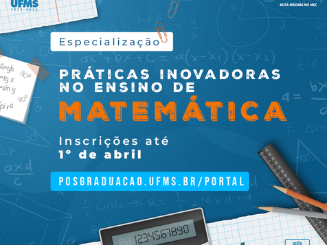 Professores de matemática da rede pública podem se especializar na UFMS