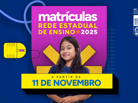 Período de pré-matrículas das escolas estaduais de MS começa nesta segunda-feira