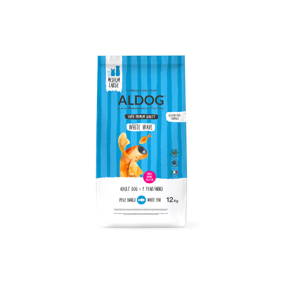 ALDOG WHITE WAVE sausas maistas vidutinių/didelių veislių šunims, 12 kg