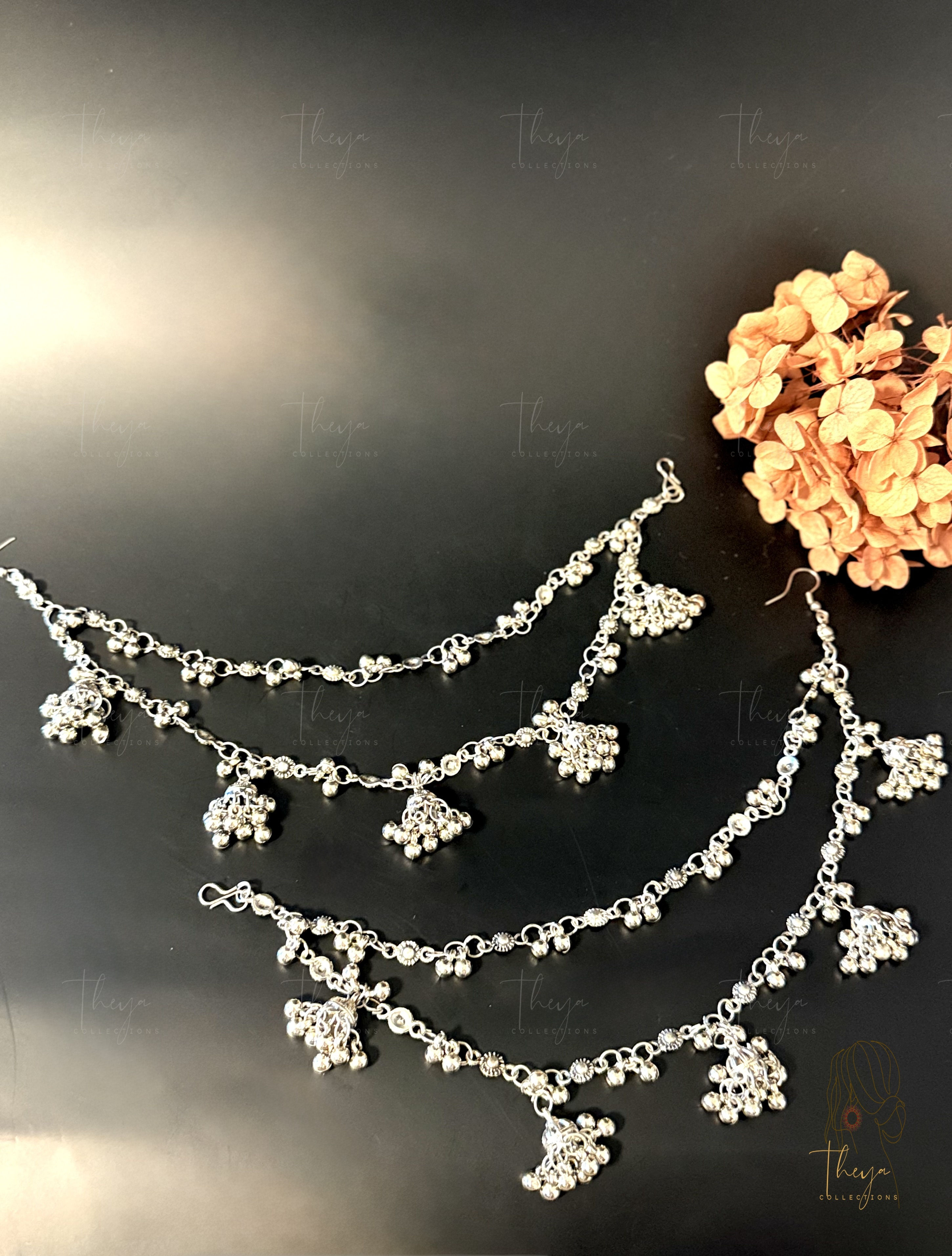 Jhanvika - Cascading Bell Ear Chains