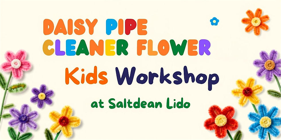 Saltdean Lido Kids Pipe Cleaner Daisy making