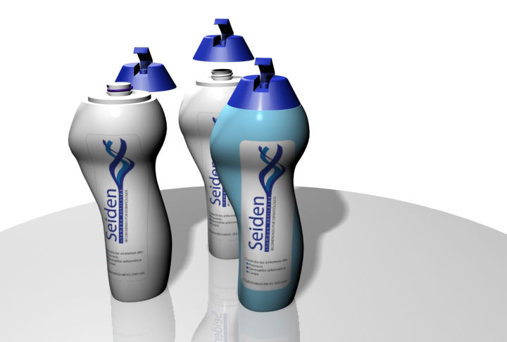 Render de Shampoo 'Seiden' (3D)