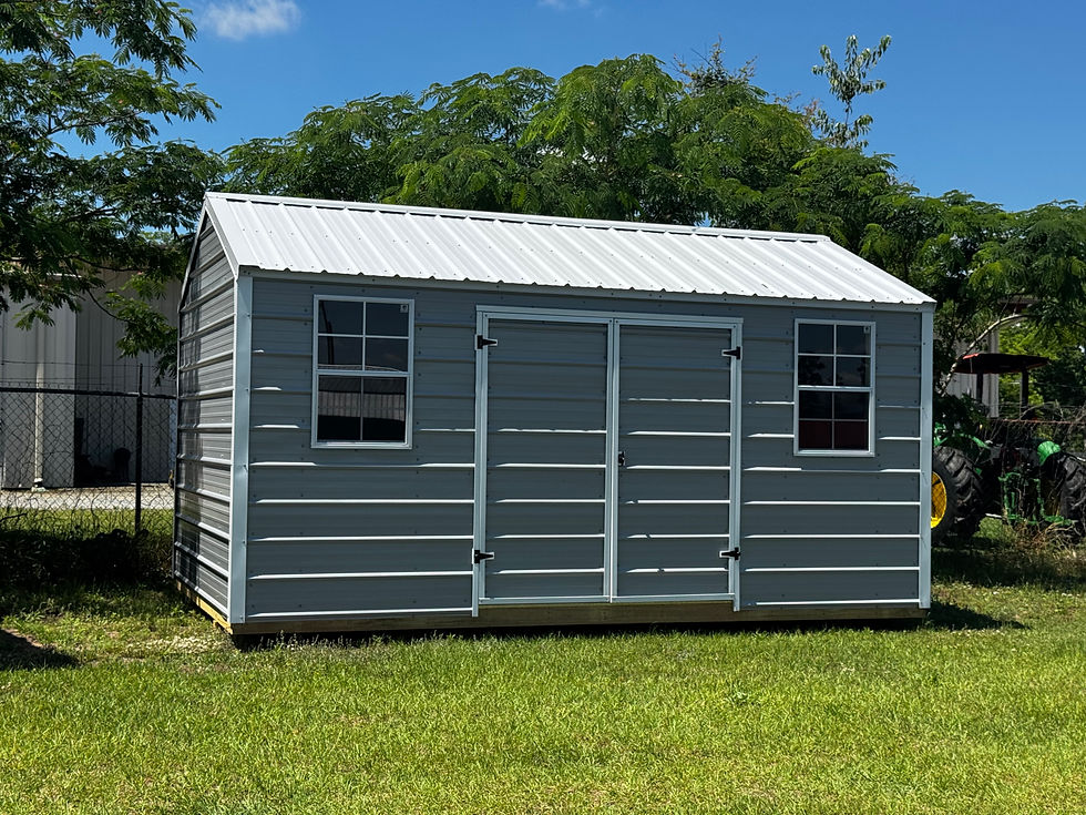 See how a Dublin, GA customer chose a 10x16 Metal Storage Shed from Maco Structures to add secure and convenient storage space.