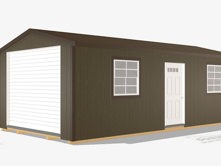 12x24 garage shed delivered in New Bethlehem PA.