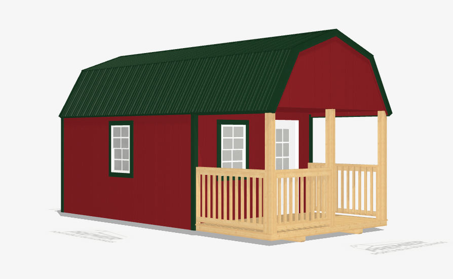 10x20 Lofted Barn Cabin Springfield South Carolina