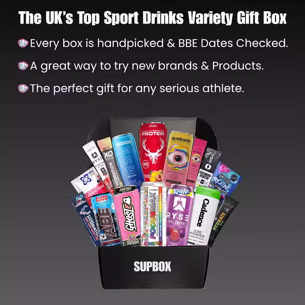Thumbnail: A supbox hydration selection box exploding with Fitness drinks and sachet