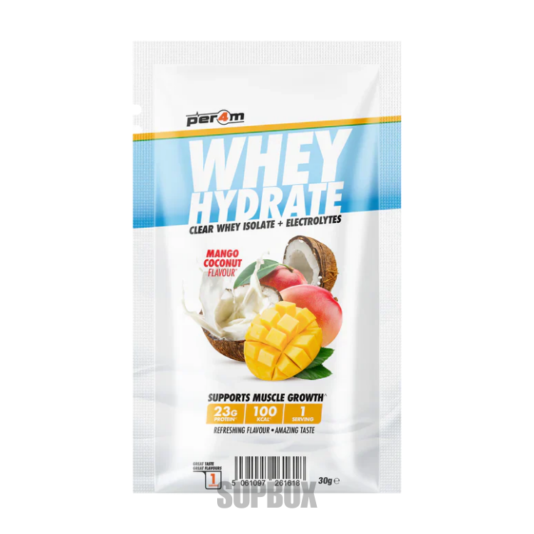 PER4M Whey Hydrate 30g Mango Coconut – whey protein hydration sample from Supbox