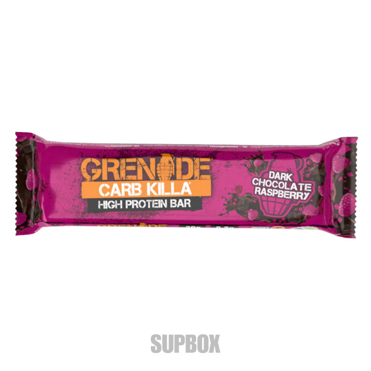 Grenade Protein Bar 60g Dark Chocolate Raspberry – protein bar sample from Supbox