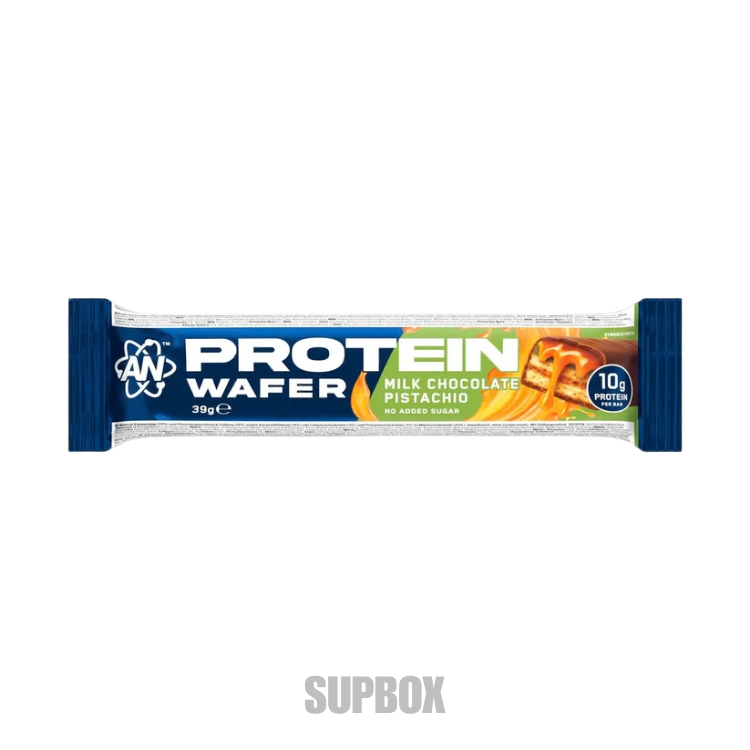 Applied Nutrition Protein Wafer 39g Milk Chocolate Pistachio protein wafer bar in Supbox selection boxes