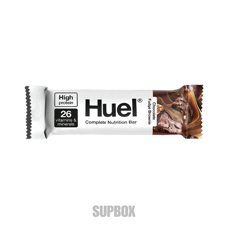 Huel The Complete Nutrition Bar 55g Chocolate Fudge Brownie – complete nutrition bar sample from Supbox
