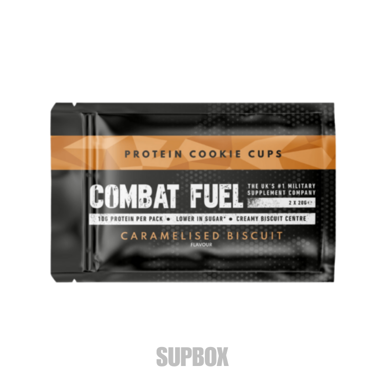 Combat Fuel Cookie Cups 40g Caramelised Biscuit – protein snack sample from Supbox