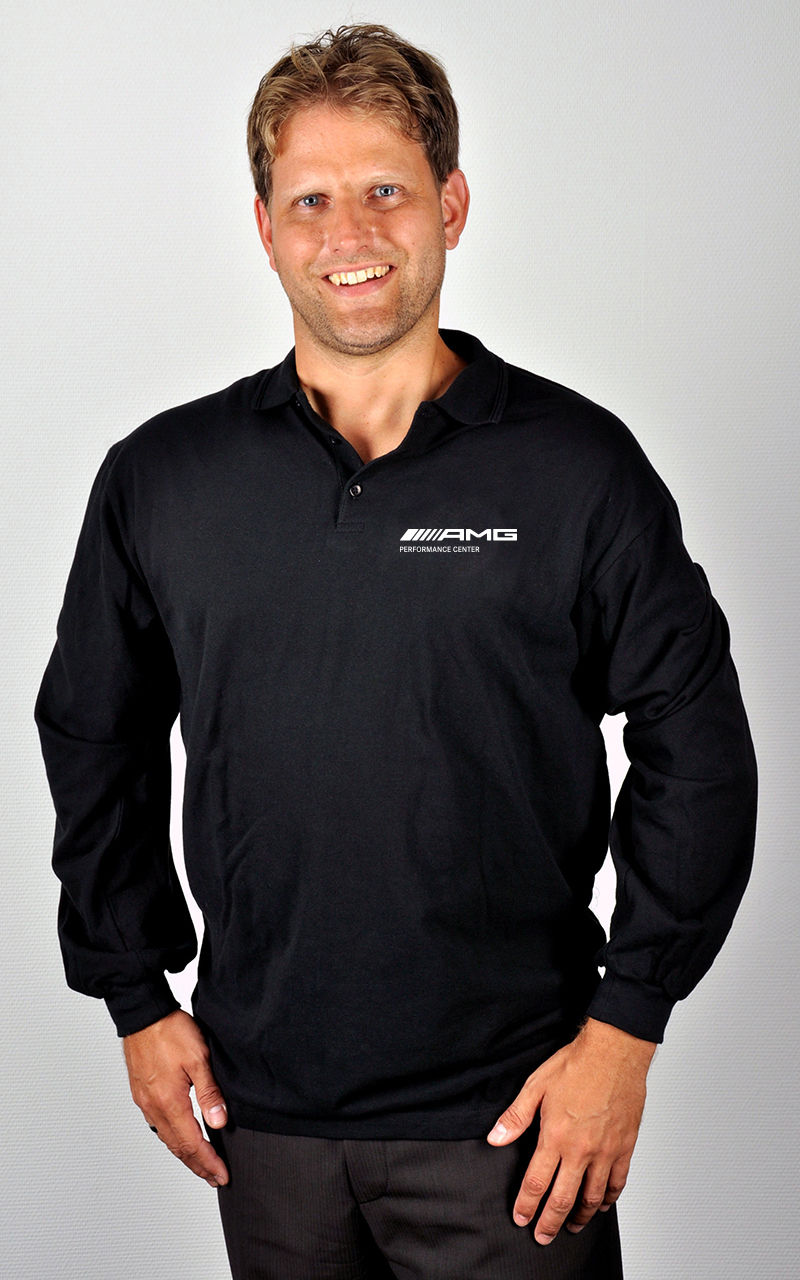 Miniaturbild: AMG Langarm Poloshirt Herren