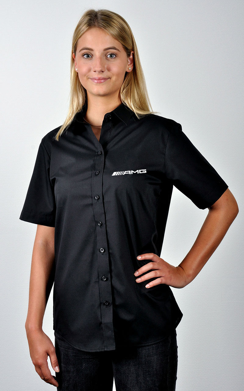 AMG Kurzarm Bluse Damen