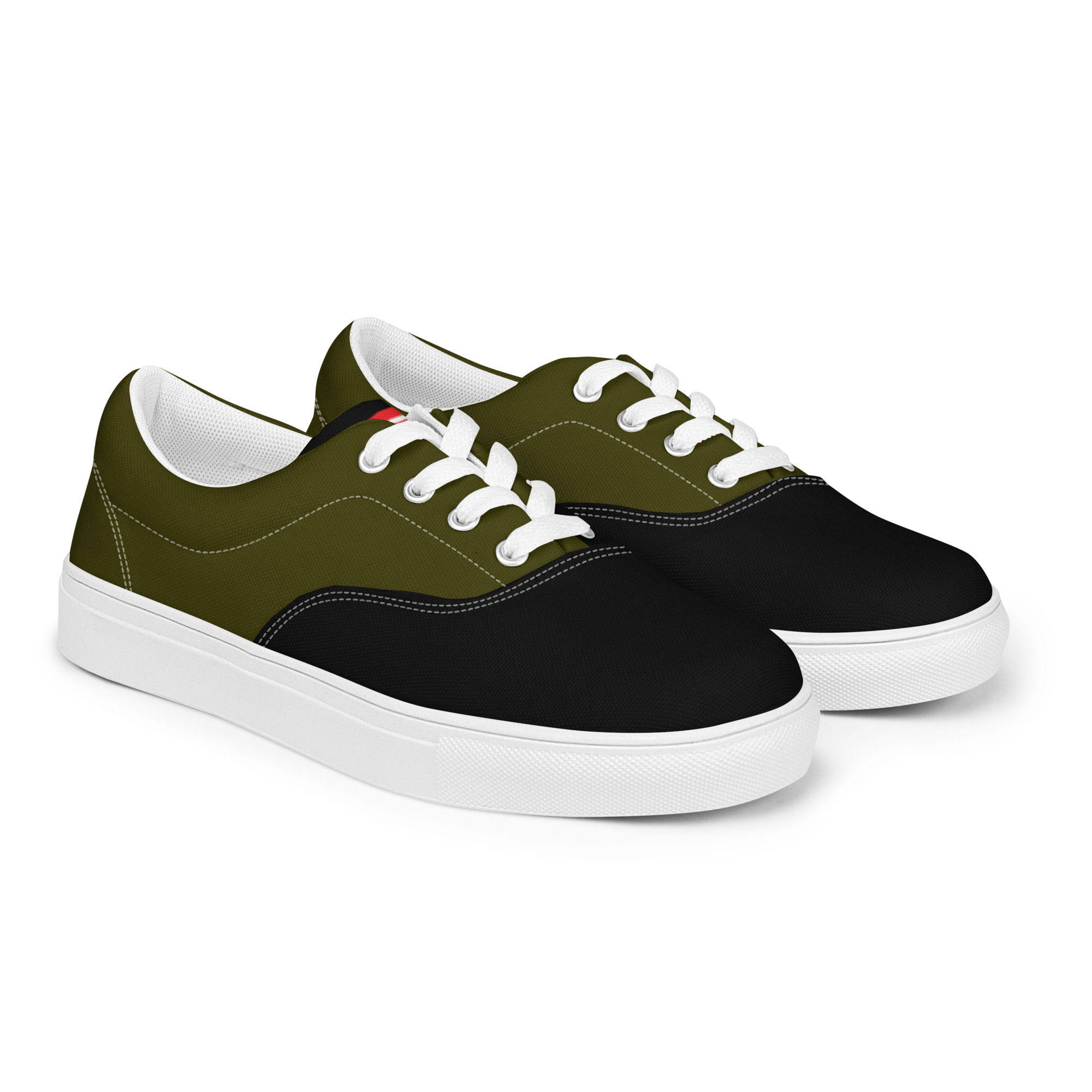Lace-up canvas shoes