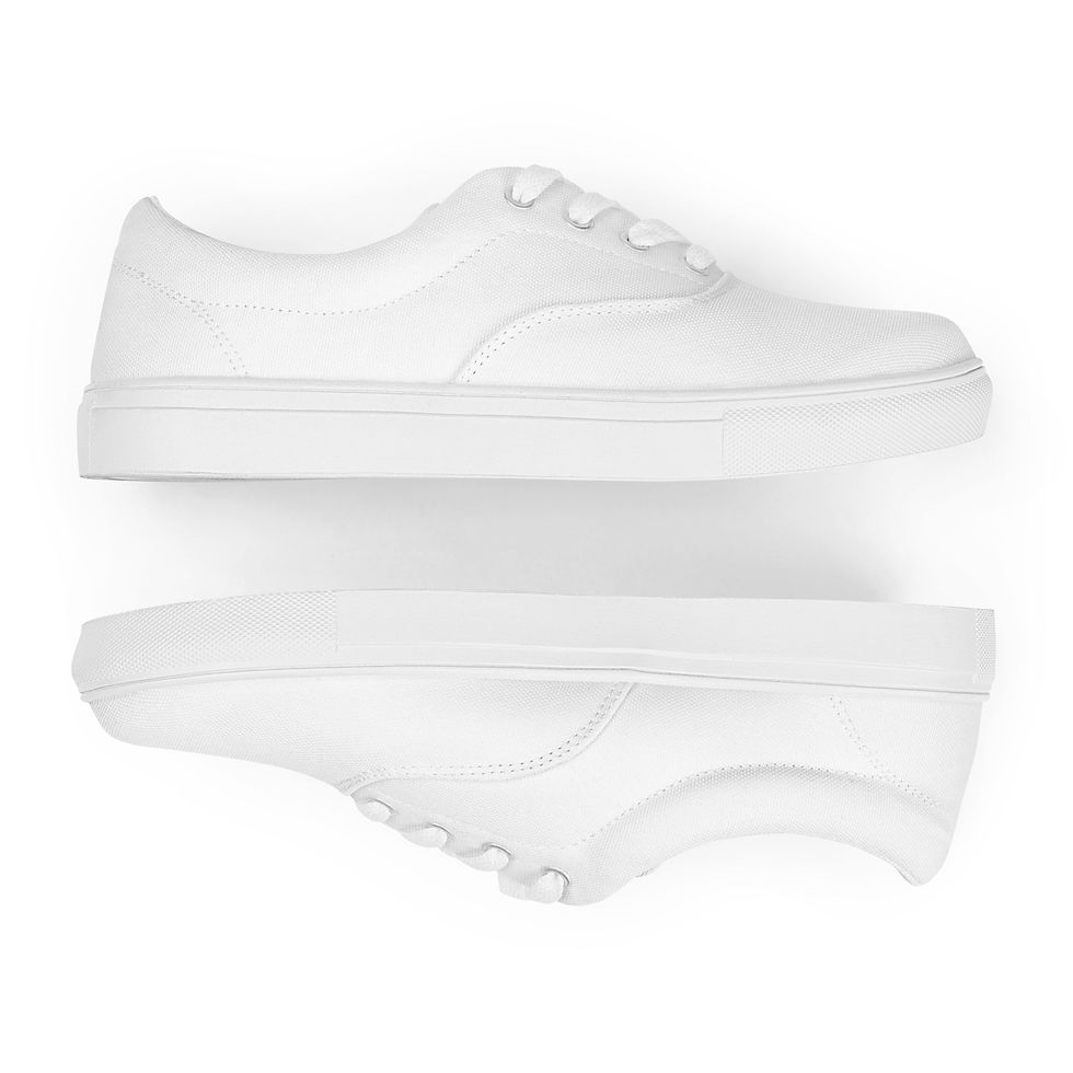 Lace-up canvas shoes