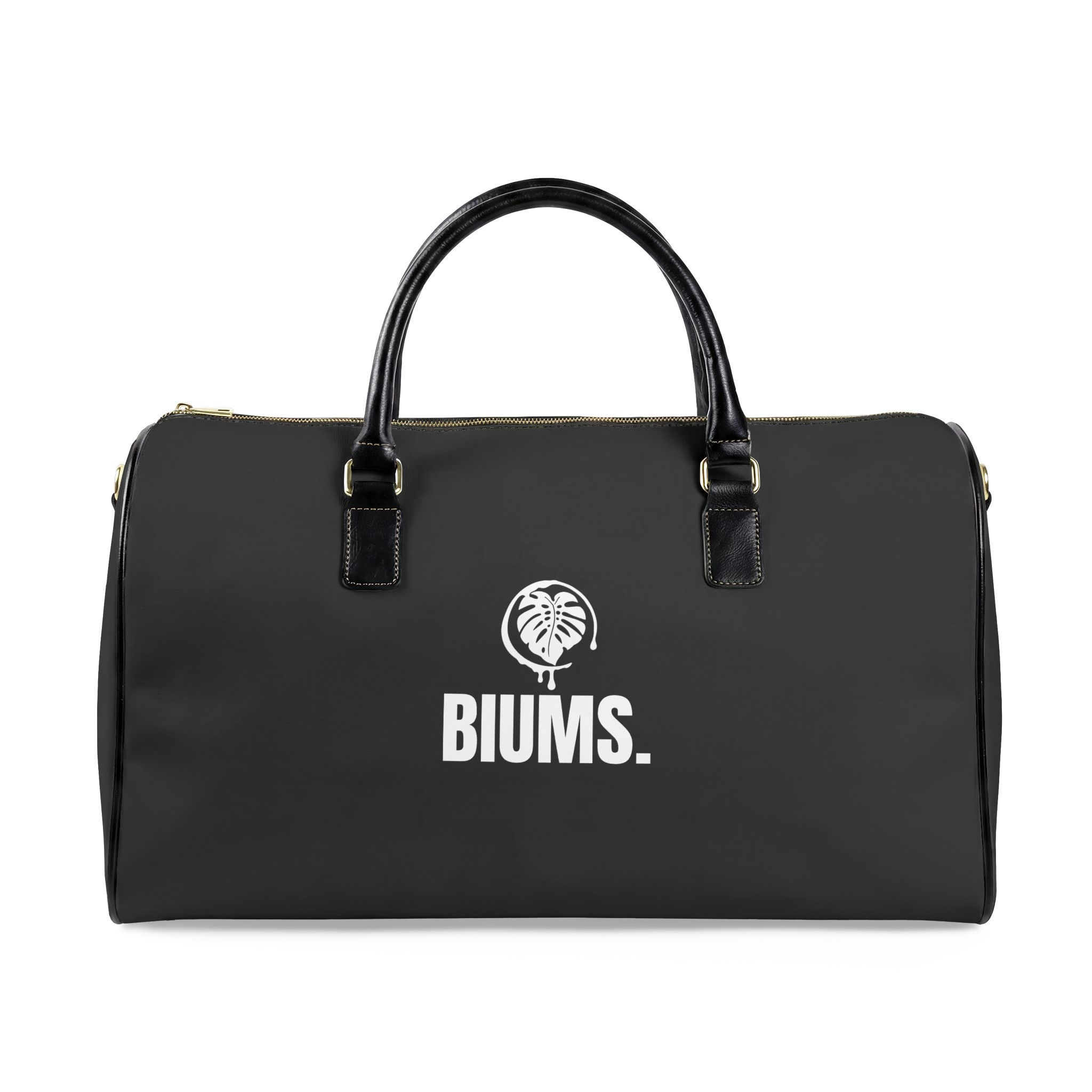 Palm Logo Faux Leather Travel Bag