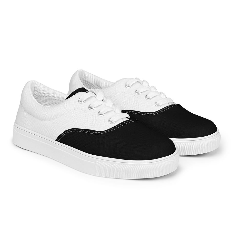 Lace-up canvas shoes