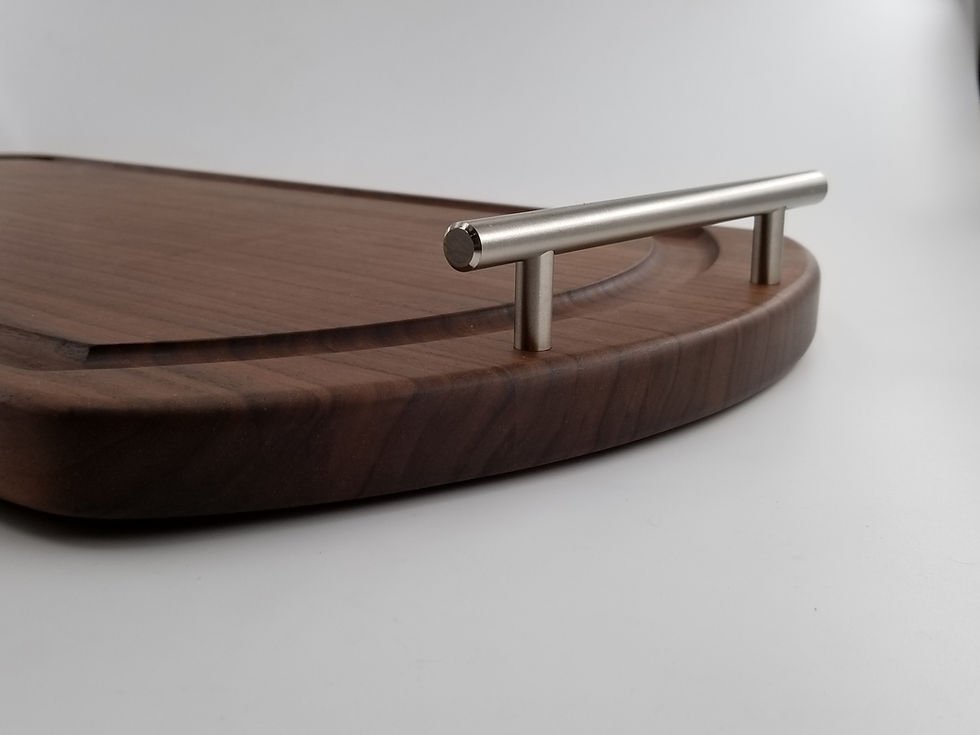 Thumbnail: Large Wood Cutting Board With Handles, Personalized, Walnut, Charcuterie