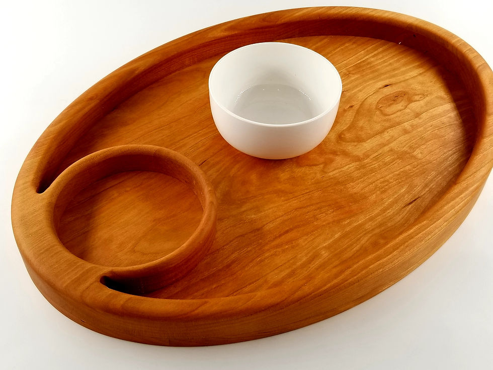 Thumbnail: Large, Wooden Chip and Dip Bowl, Ramekin Dish, Serving Tray, Cutting board