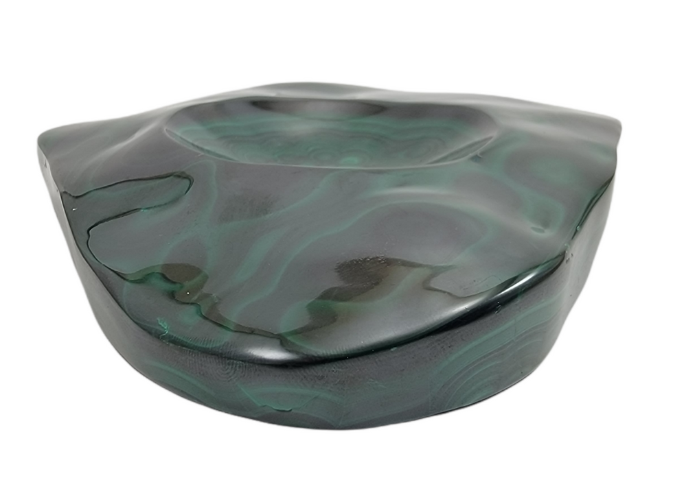 Thumbnail: Free-form Malachite Slab Dish 