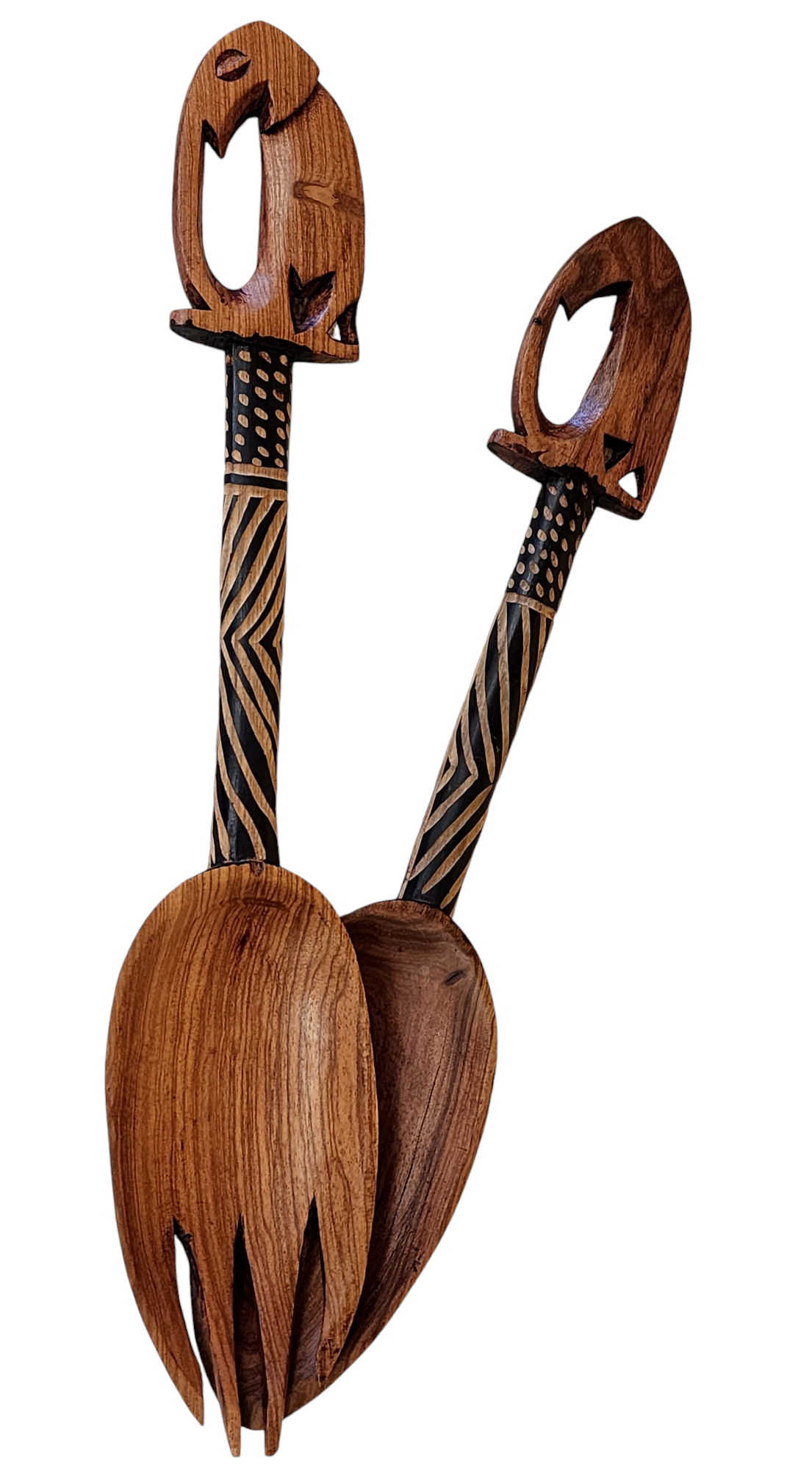 Etched Handle Salad Set