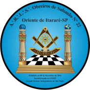 Logotipo da Augusta e Respeitável Loja Simbólica Obreiros de Salomão, nº 22 - Oriente de Itararé (SP) (Imagem: DCM GOISP)