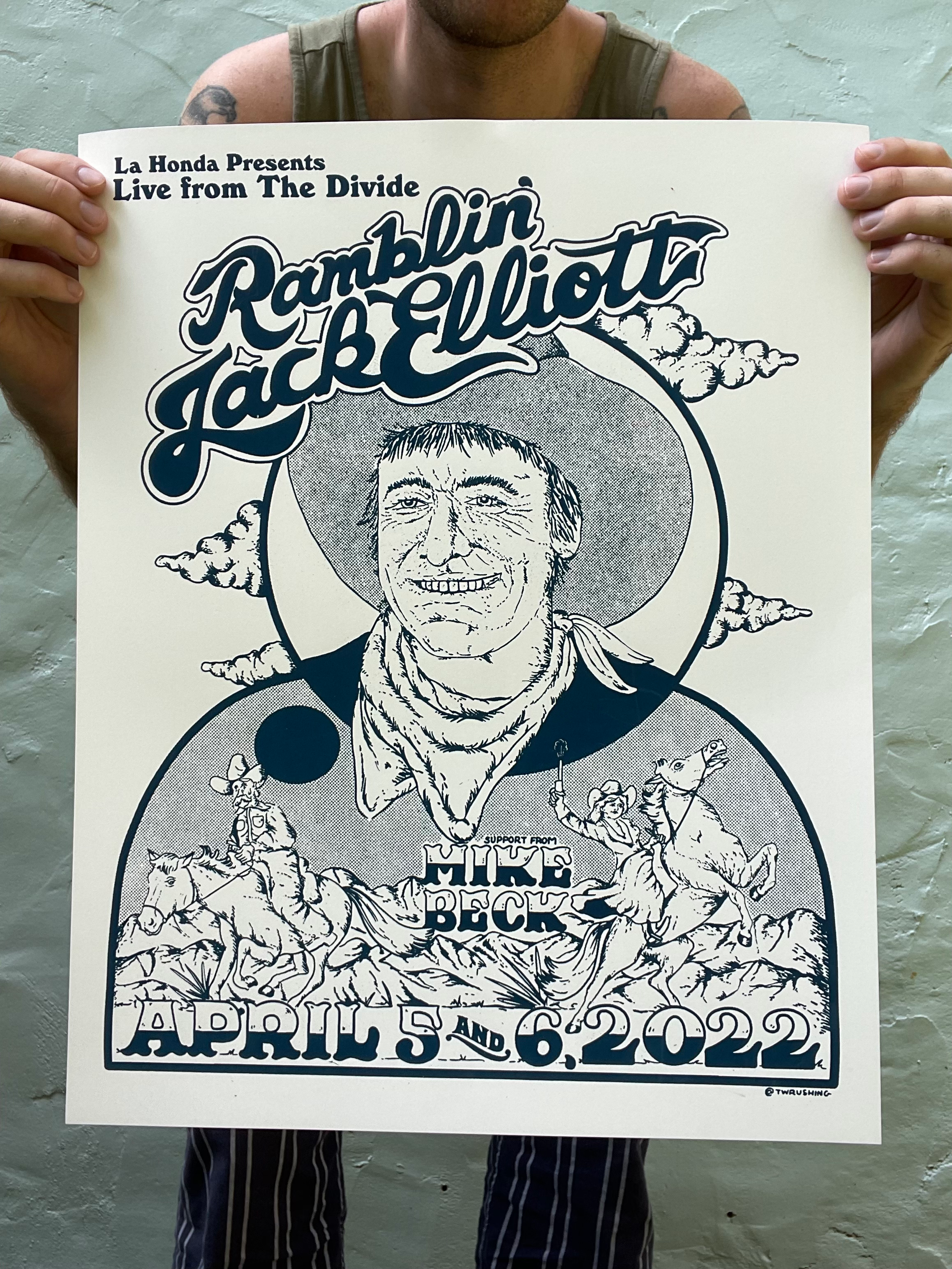 Ramblin Jack Elliot 16x20" Silkscreen Poster