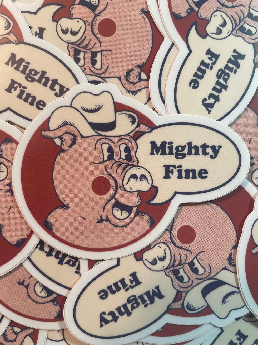 Mighty Fine Pig Sticker