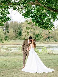 Bride and Groom looking at each other during their Harrisonburg Virginia wedding day