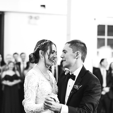 Couple dancing at their wedding reception in a church in Washington DC