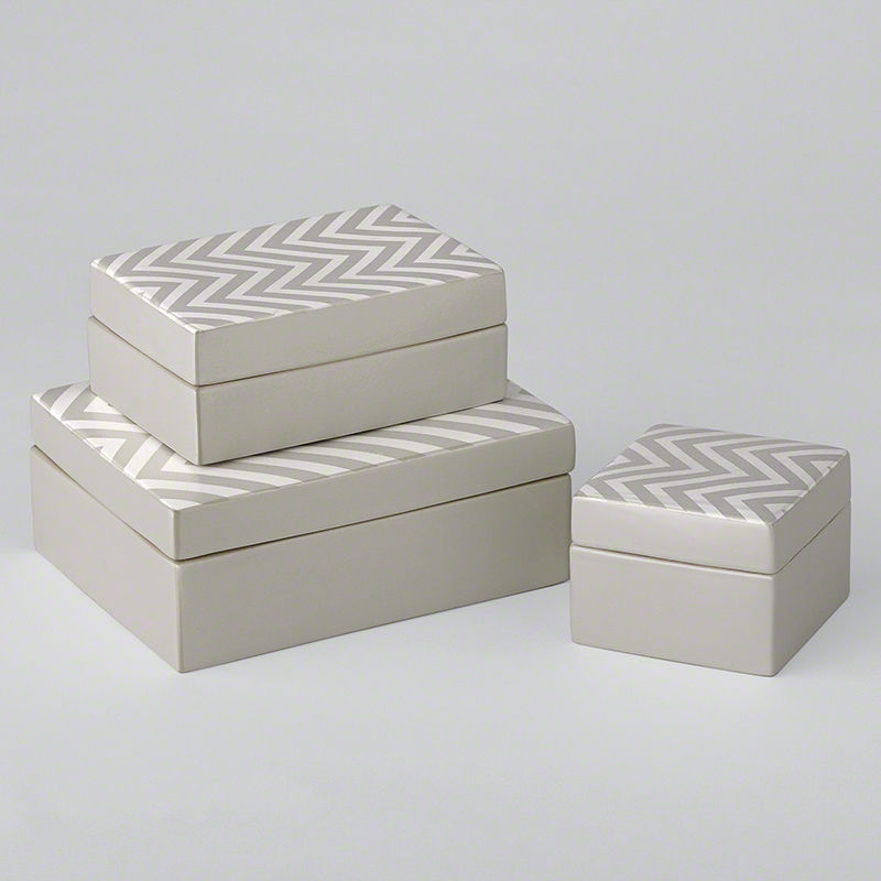 Chevron Matte-Metal Box