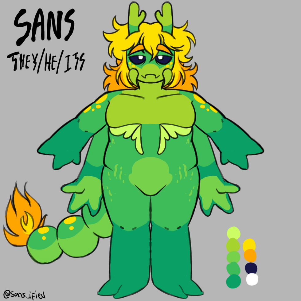 Sans without clothes