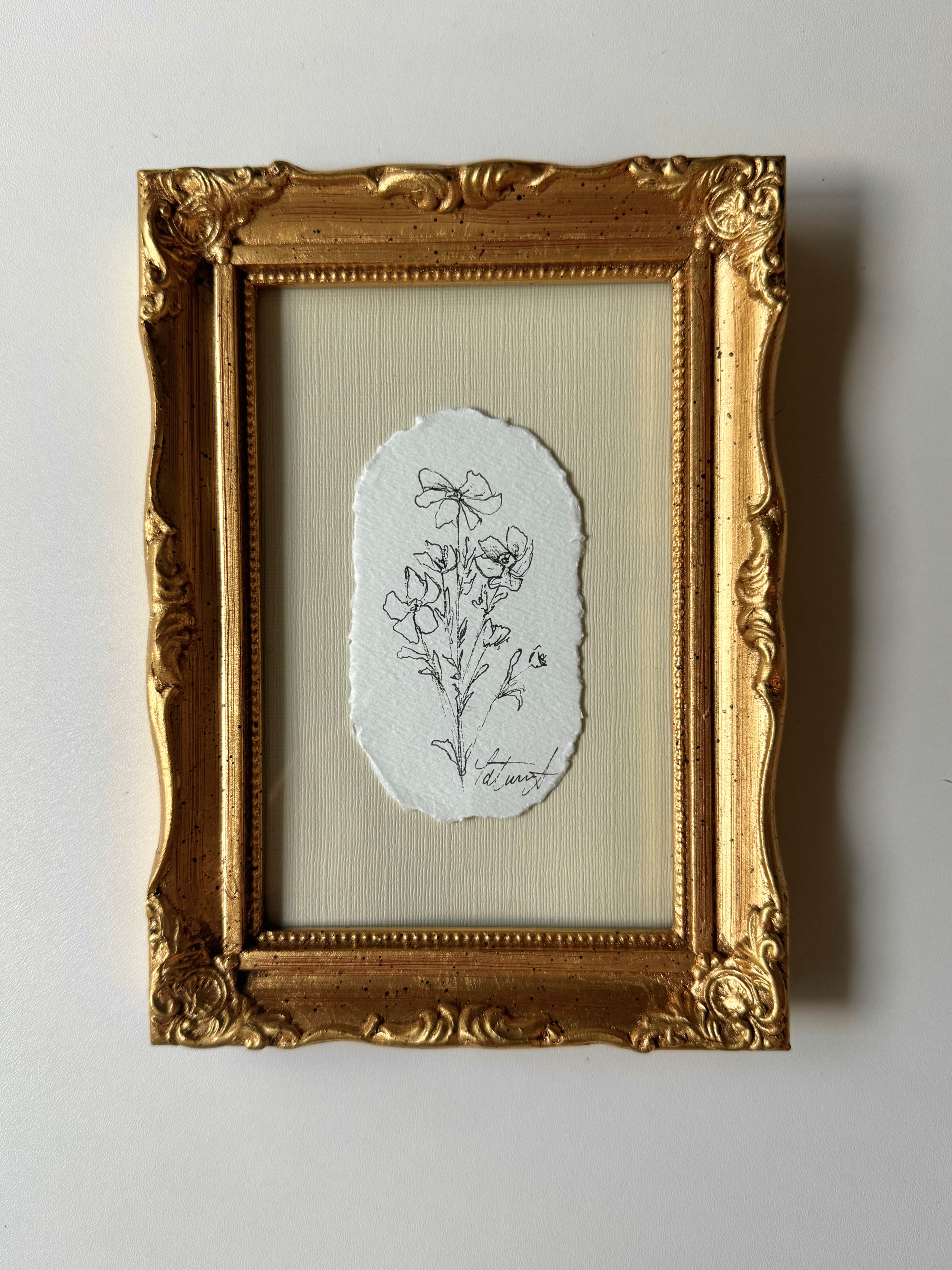 Sweet Pea Original Framed Art