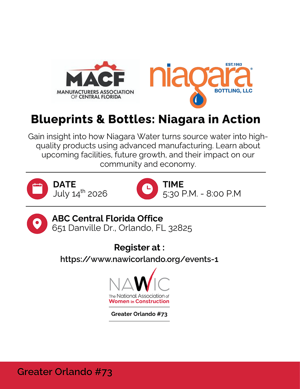 July Chapter Meeting Niagara Water