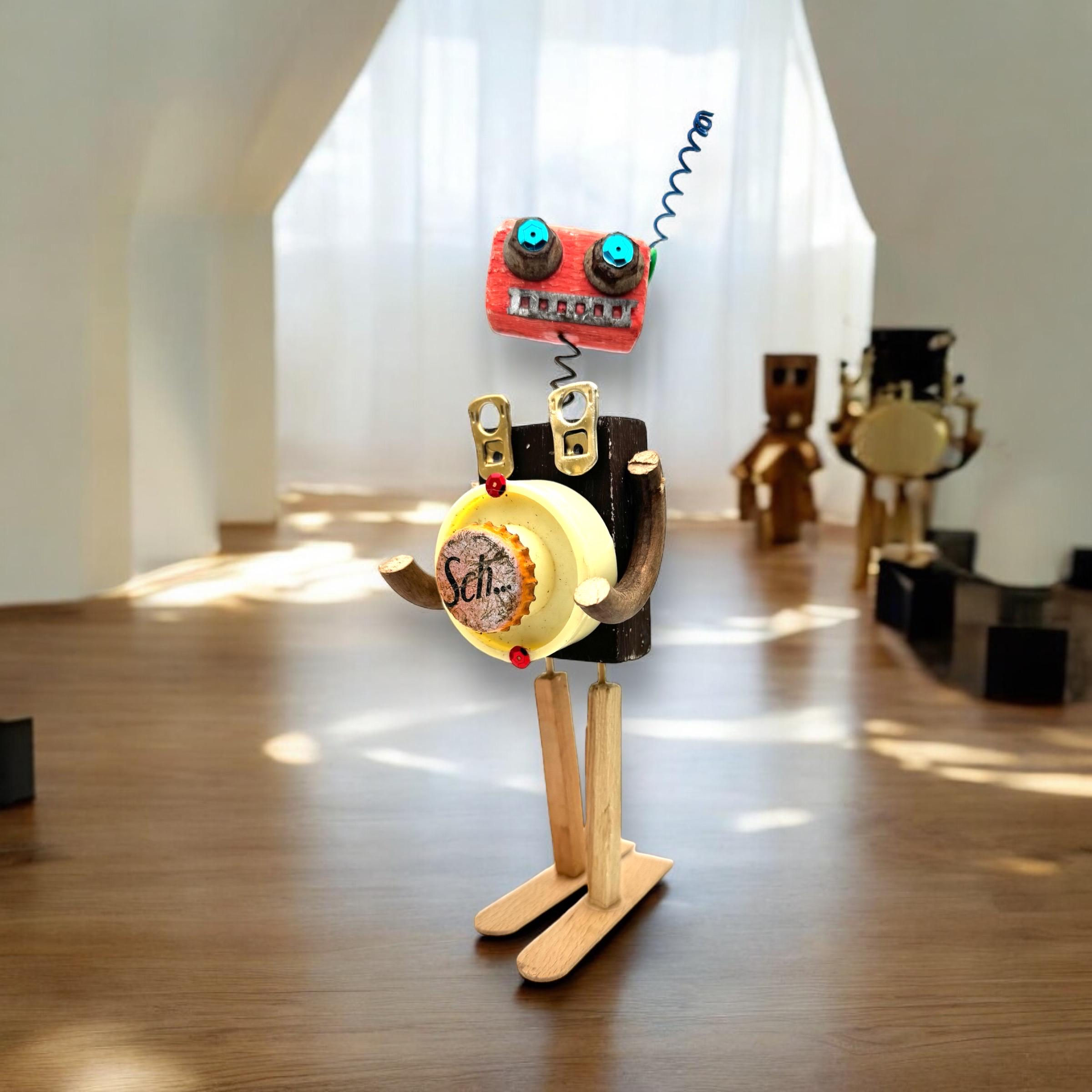 Handcrafted Vintage Retro Style Robot - Unique Collectible and Home Decor Piece