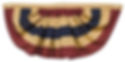 100% Cotton Patriotic Burgundy & Gold Tea Stained Americana Bunting