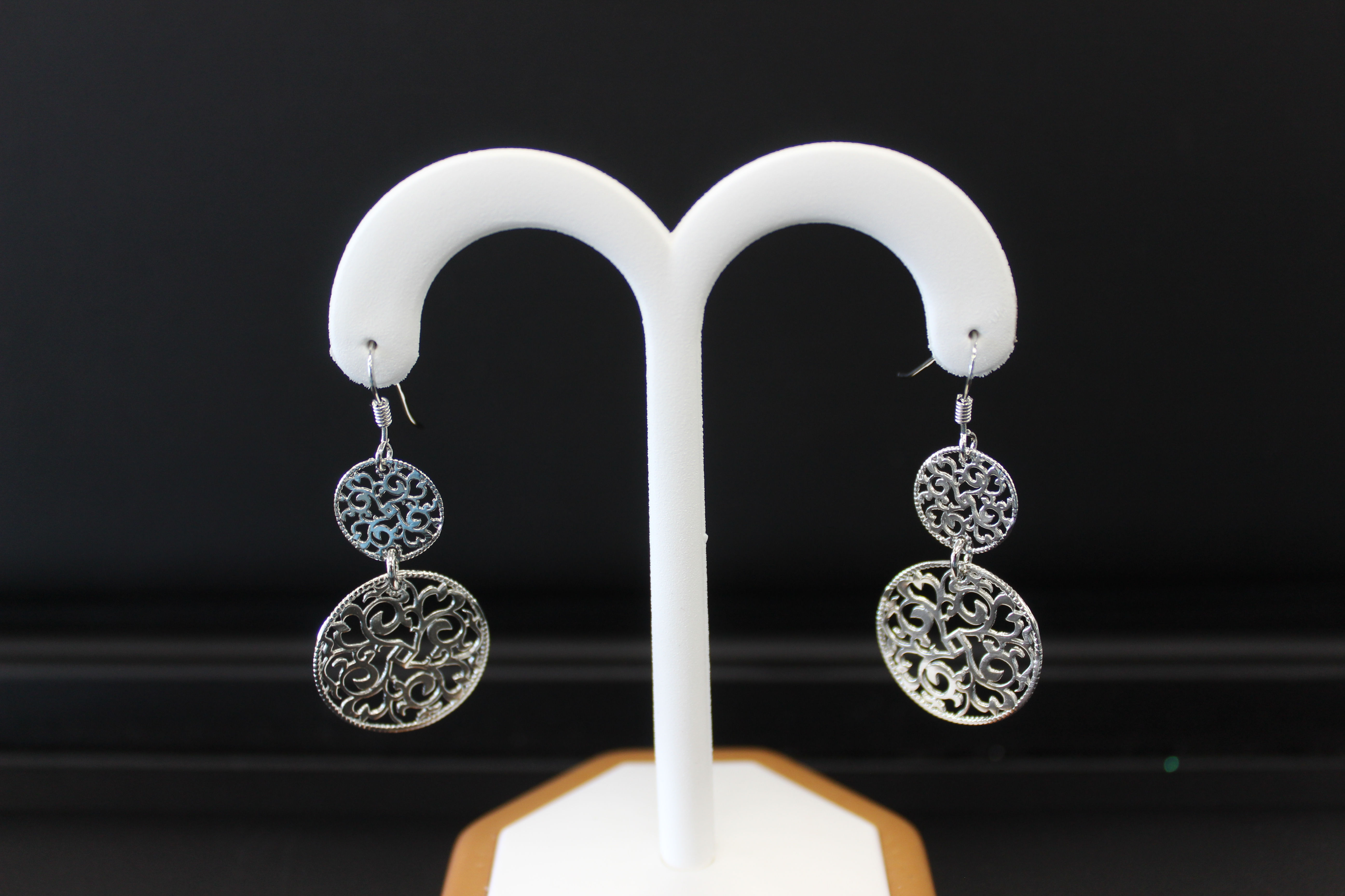 Earrings Silver Rhodium Plated