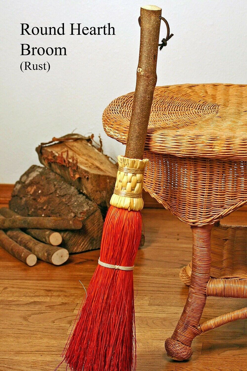 Thumbnail: Authentic Fall Handmade 30" Round Hearth Besom Witch Broom/4 Colors